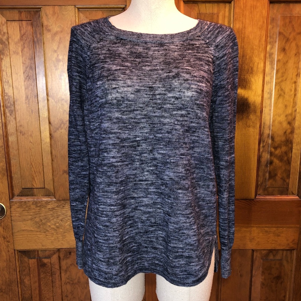 J. Crew Cotton Linen Sweater Small Navy